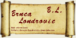 Brnča Londrović vizit kartica